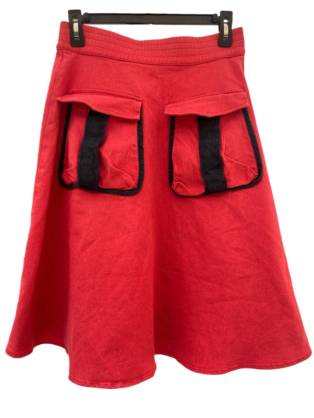 TOV Los Angelos Retro Vintage Pin Up Style Red A-Line Pocket Skirt Sz M